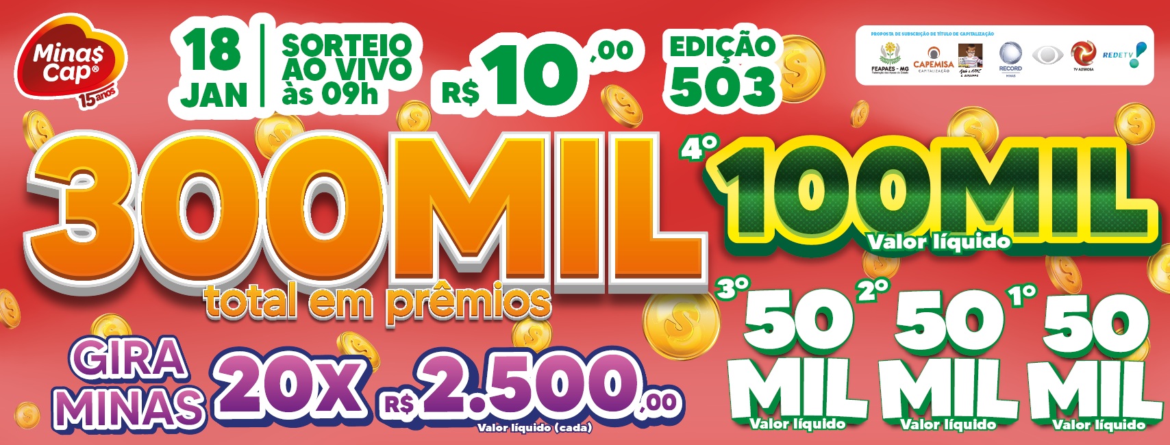 Imagem promocional Bolão Minas Cap - Concorra a prêmios