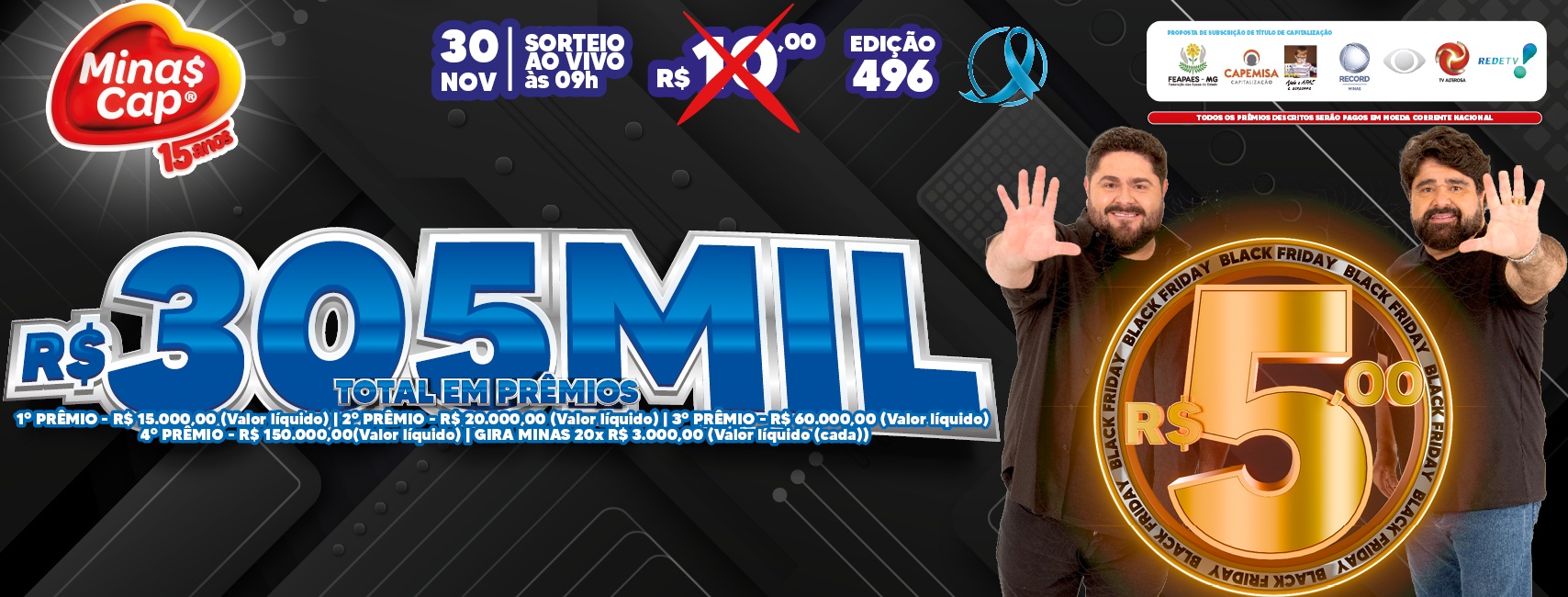 Imagem promocional Bolão Minas Cap - Concorra a prêmios